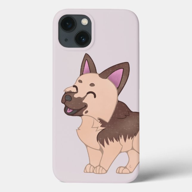 Coques Case-Mate iPhone Chien berger allemand de Kawaii (Verso)