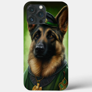 Case-Mate iPhone Case Chien berger allemand en tenue de jour St. Patrick