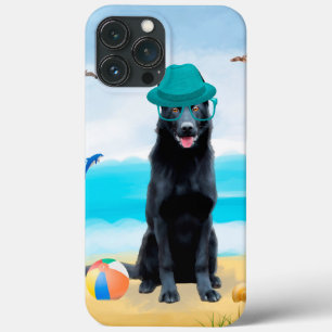 Case-Mate iPhone Case Chien berger allemand noir sur la plage