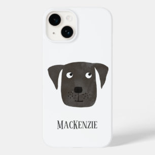 Coque Pour iPhone 14 Chien Black Labrador Retriever Personnalisé