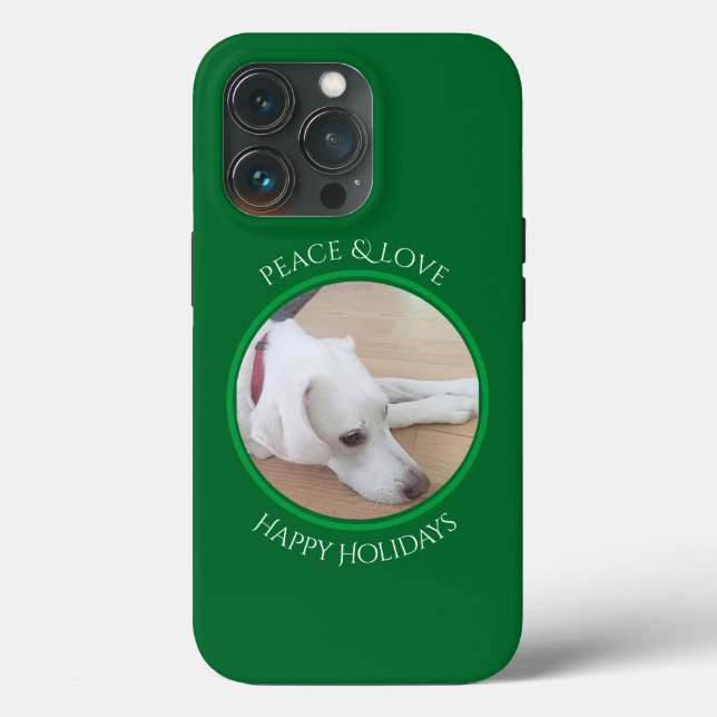 Coques Case-Mate iPhone Chien blanc paisible Collier rouge Coque-Mate de N (Verso)