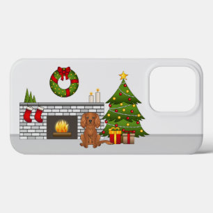 Case-Mate iPhone Case Chien Cavalier Ruby Dans Une Salle De Noël Festive