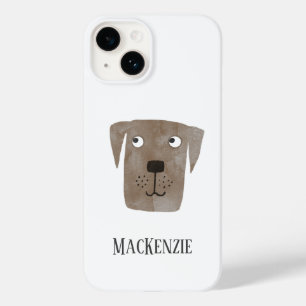 Coque Pour iPhone 14 Chien Chocolat Labrador Retriever Chien Personnali