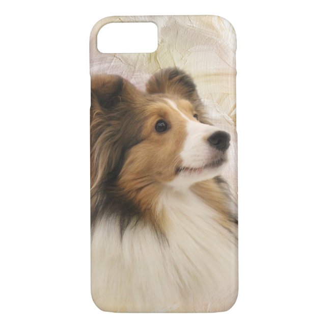 Coques Case-Mate iPhone Chien de berger de Shetland de sable (Dos)