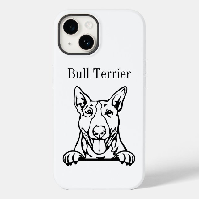 Coques Case-Mate iPhone Chien de Bull Terrier (Verso)
