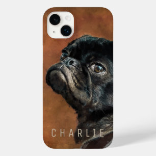 Coque Pour iPhone 14 Plus Chien de Carlin noir