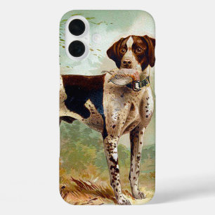 Coques iPhone 16 Plus Chien de chasse avec oiseau dans la bouche