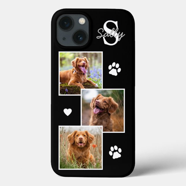 Coques Case-Mate iPhone Chien de compagnie noir 3 photo moderne (Verso)