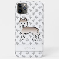 Chien de dessin animé Husky sibérien rouge clair &