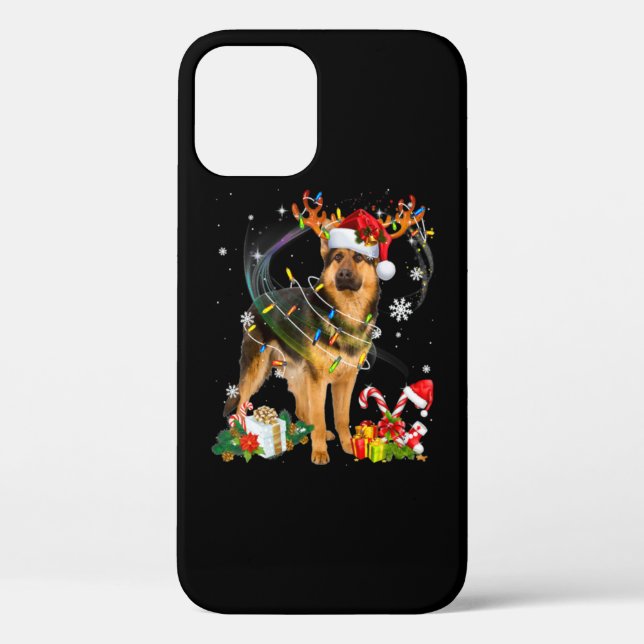 Coques Case-Mate iPhone Chien de Noël berger (Verso)