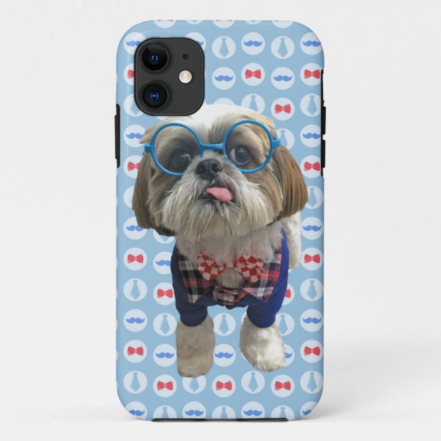 Coques Case-Mate iPhone Chien de Shih Tzu de hippie (Dos)