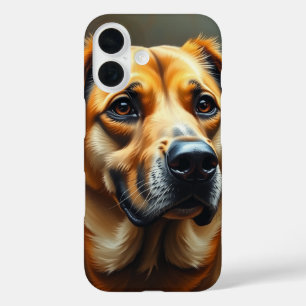 Coque Pour iPhone 16 Chien d'illustration personnalisé Art moderne