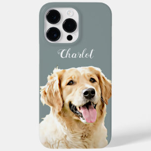 Coque Pour Pour iPhone 14 Pro Max Chien d'or retriever personnalisé Chien dessiné pe