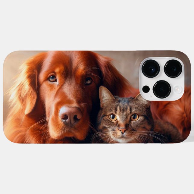 Coques Case-Mate iPhone Chien et chat (Verso (horizontal))