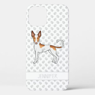 Case-Mate iPhone Case Chien Ibizan Hound à poil lisse blanc et rouge ave