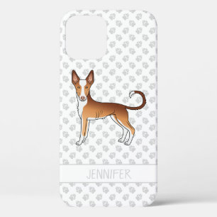 Case-Mate iPhone Case Chien Ibizan Hound à poil lisse rouge et blanc ave
