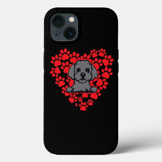 Coques Case-Mate iPhone Chien Maltese Lapdog Amateurs de Loveheart 3 (Verso)