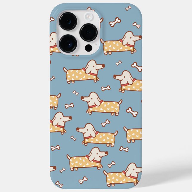 Coques Case-Mate iPhone Chien mignon et Motif sans os (Verso)