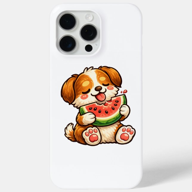 Coques Case-Mate iPhone Chien mignon pastèque (Verso)
