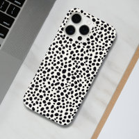 Chien noir et blanc Dalmatien Motif Abstrait