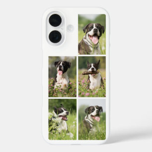 Coque Pour iPhone 16 Chien Photo Collage Personnalisé Animaux de compag