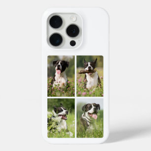 Coque iPhone 15 Pro Chien Photo Collage Personnalisé Animaux de compag