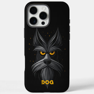 Coques iPhone 16 Pro Max Chien Schnauzer noir en colère