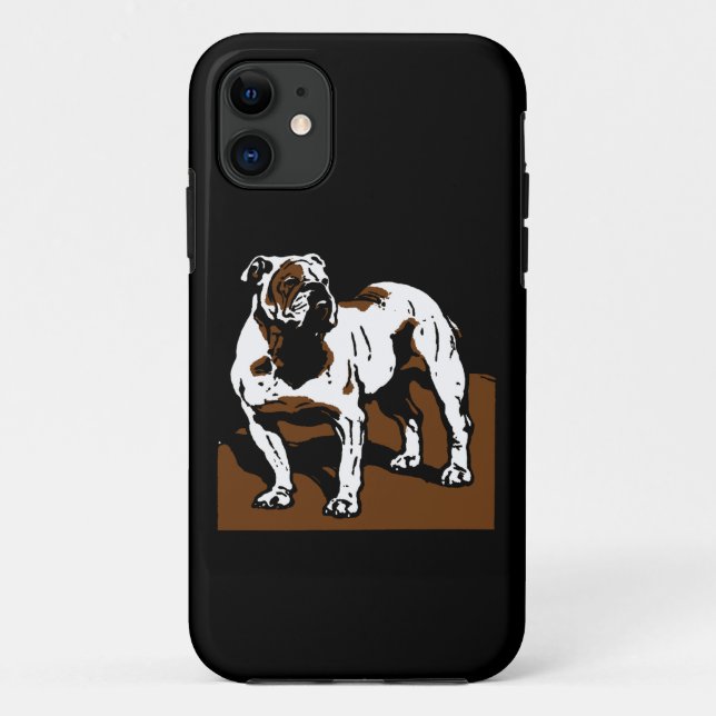 Coques Case-Mate iPhone Chien-taureau anglais coupé en bois victorien (Dos)