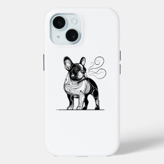 Coque Pour iPhone 15 Chien-taureaux français - Amoureux de les chiens