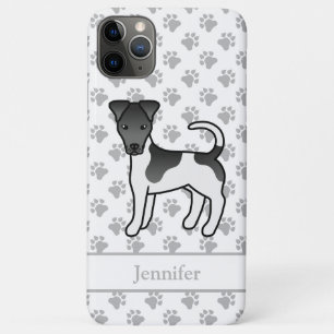 Case-Mate iPhone Case Chien Terrier à poil lisse noir et blanc & Nom