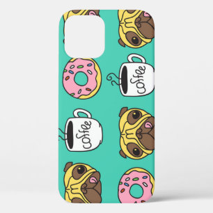 Case-Mate iPhone Case Chiens amusants, beignets, motif de café.