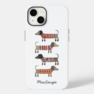 Coque Pour iPhone 14 Chiens Dachshund Personnalisés