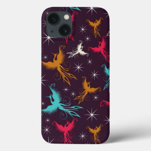 iPhone 13 Case Chiffre motif d'oiseaux de Phoenix