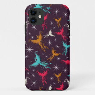 Coque iPhone 11 Chiffre motif d'oiseaux de Phoenix