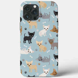 Case-Mate iPhone Case Chihuahua Bones et Paws Blue
