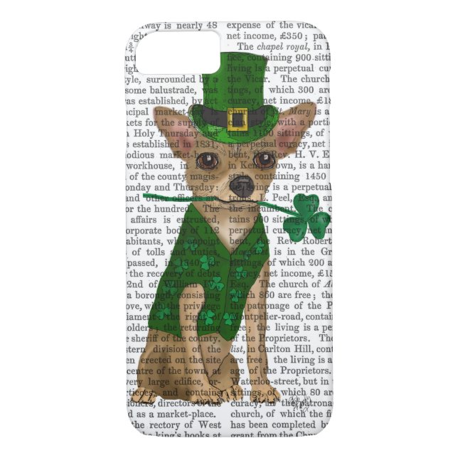 Coques Case-Mate iPhone Chihuahua Leprechaun (Dos)