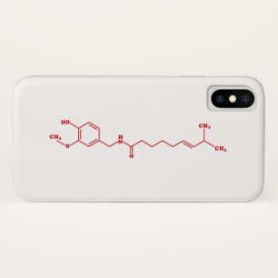 Case-Mate iPhone Case Chili Capsaicin Formule chimique moléculaire