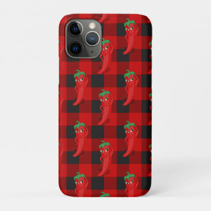 Case-Mate iPhone Case Chili Pepper Buffalo Plaid Motif noir et rouge