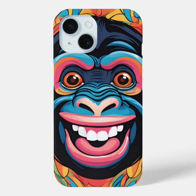 Coques Case-Mate iPhone Chimpanzé fou mignon (Verso)