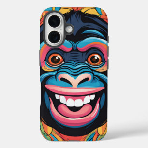 Coque Pour iPhone 16 Chimpanzé fou mignon