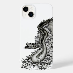 Coque Pour iPhone 14 Plus Chine Dragon, noir et blanc Design en Tattoostyl