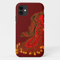 Chine Dragon rouge et or design