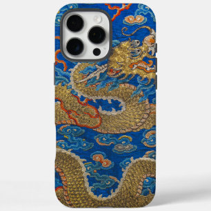 Coques iPhone 16 Pro Max Chinois Impérial Golden Dragon animal spirituel