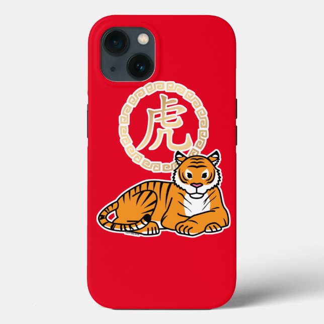 Coques Case-Mate iPhone Chinois lunaire Nouvel An Tiger zodiac chanceux (Verso)