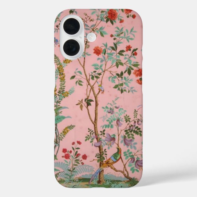 Coques Case-Mate iPhone Chinoiserie rose (Verso)