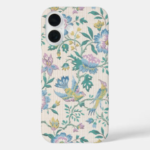 Coque Pour iPhone 16 Chinoiserie Vintage Oiseaux Motif Floral Pastel