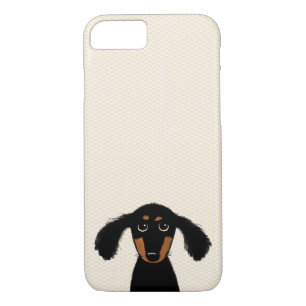 Coque iPhone 8/7 Chiot aux cheveux longs mignon de teckel