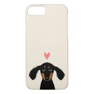 Coque Case-Mate Pour iPhone Chiot aux cheveux longs mignon de teckel avec le