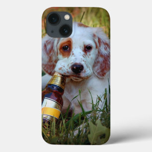 iPhone 13 Case Chiot Avec Bouteille De Bière