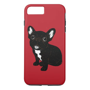 Coque iPhone 8 Plus/7 Plus Chiot Brindle mignon de Frenchie